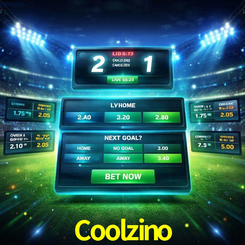 Vista de apuestas en vivo Coolzino durante un partido en curso
